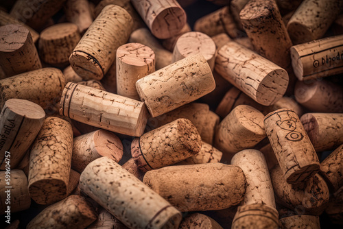 Textured Wine Corks Collection in Trendy Colors - Generative Ai