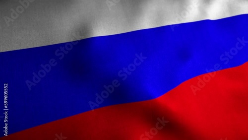 Russia Looped Flag