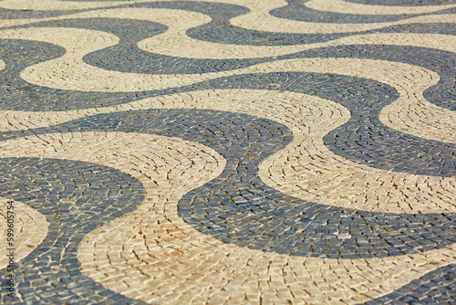 Pavement at Rossio square in Lisbon