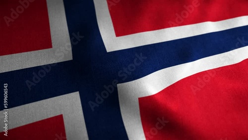 Svalbard and Jan Mayen Looped Flag photo