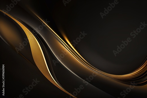 black and gold wave background