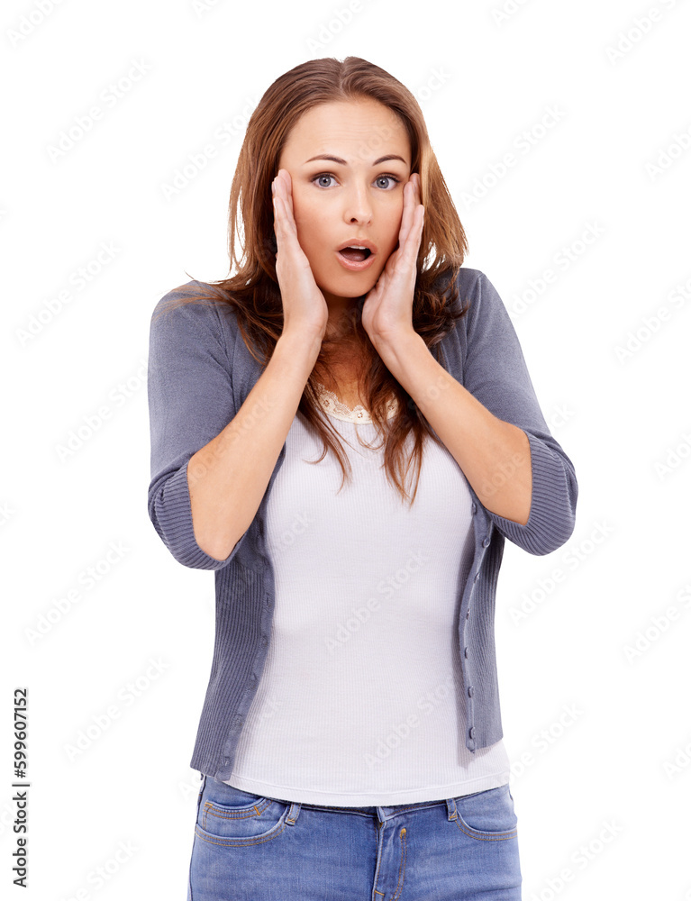 Shocked, surprise and portrait of woman on png for announcement, news and information. Rumor, omg and wow with female model isolated on transparent background for secret, confused and mind blown Shocked, surprise and portrait of woman on png for announcement, news and information. Rumor, omg and wow with female model isolated on transparent background for secret, confused and mind blown