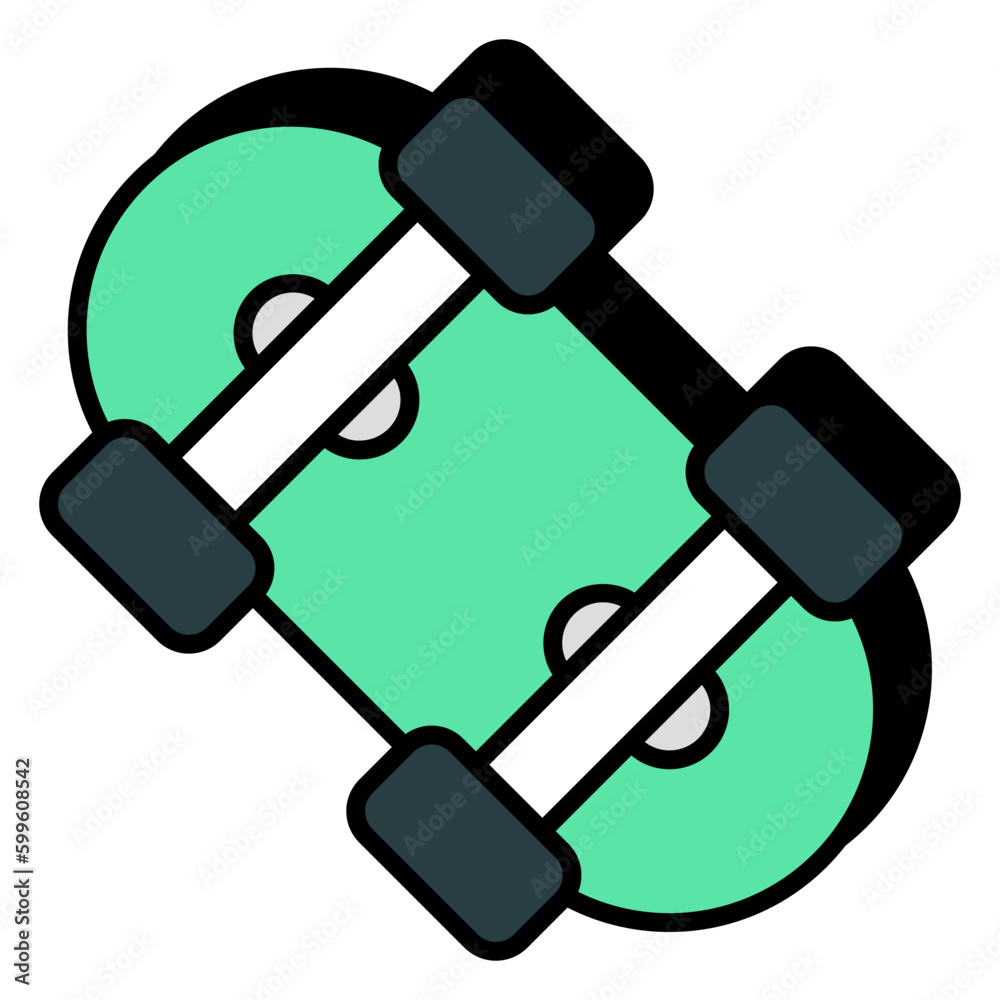 An icon design of skateboard An icon design of skateboard