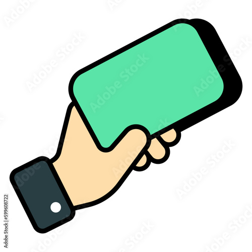A unique design icon of penalty card