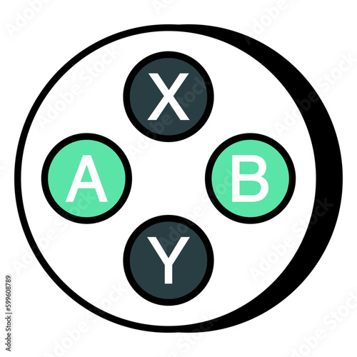 Editable design icon of control buttons