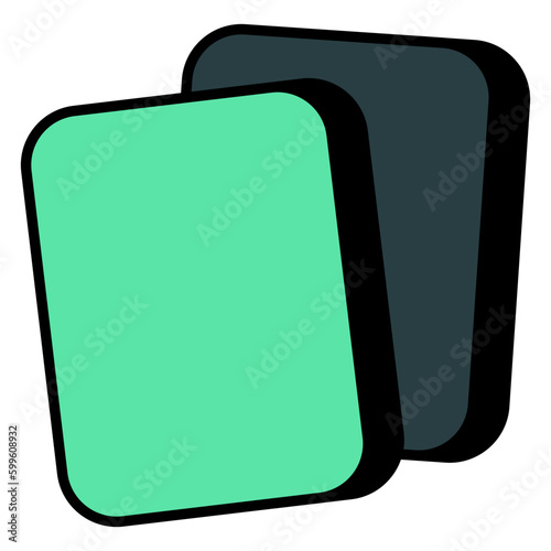 A unique design icon of penalty cards