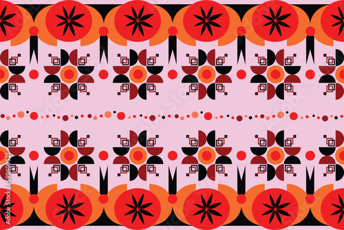 Fabric abstract geometric pattern. Vector Illustration