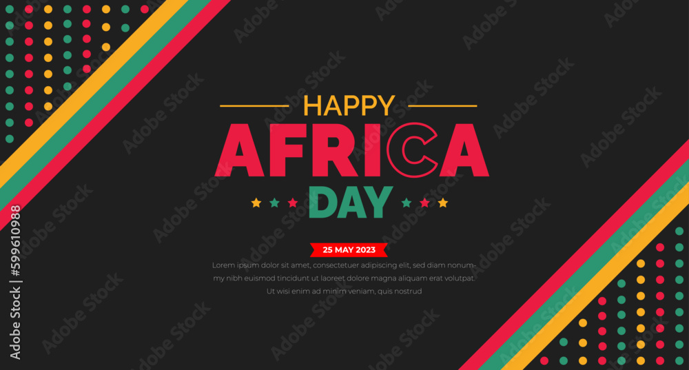 happy Africa day background or banner design Template.