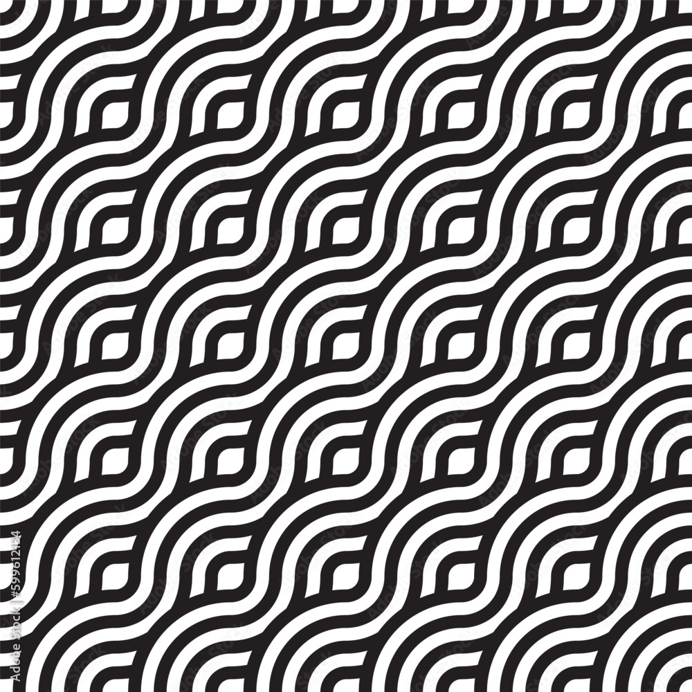 Overlapping Wavy Rounded Shapes Seamless Pattern Overlapping Wavy Rounded Shapes Seamless Pattern