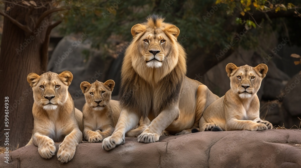 Obraz premium lions , Generative AI.