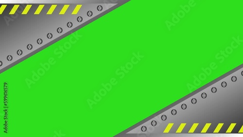 Animated Futuristic Industrial Gate. Suitable for video intro, game opening, etc.