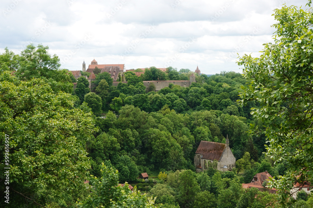 The panorama of Rothenburg ob der Tauber, Germany