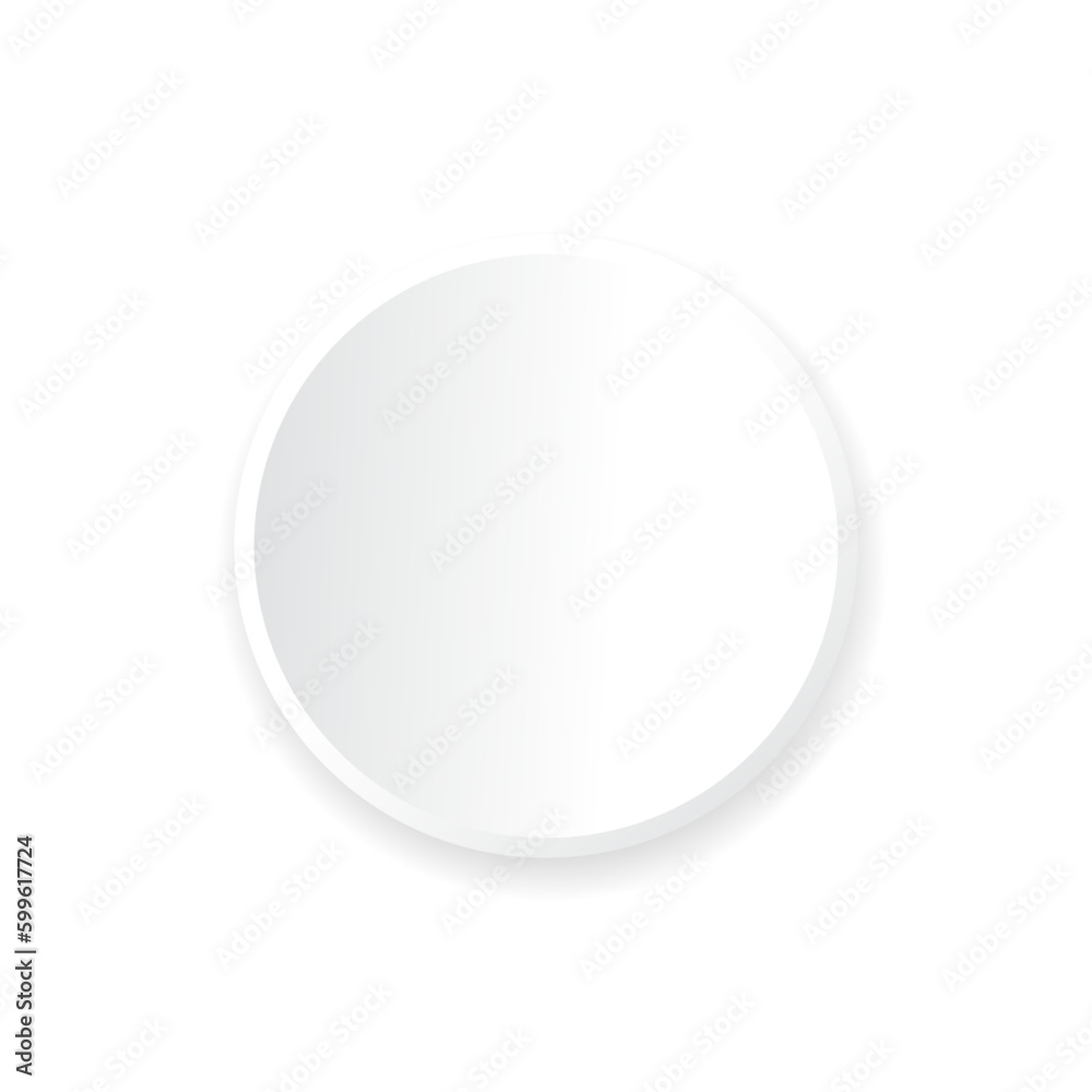 Round paper vector. Empty white paper plate. Vector round plate Illustration on white background. Round paper vector. Empty white paper plate. Vector round plate Illustration on white background.