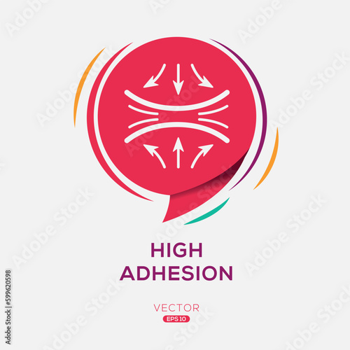 (High Adhesion) Icon, Vector sign.