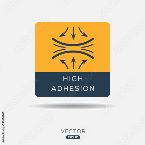 (High Adhesion) Icon, Vector sign.