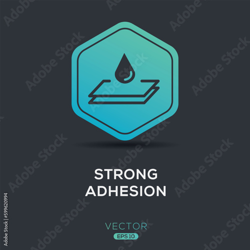 (Strong Adhesion) Icon, Vector sign.