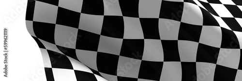 Checkered flag, race flag background - PNG 3D transparent © vegefox.com
