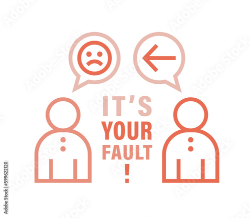 My fault icon, pictogram. Acknowledgement of a mistake.