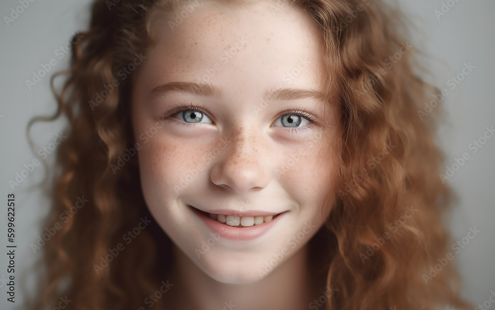 Portrait of a beautiful bright child. Generative AI Portrait of a beautiful bright child. Generative AI