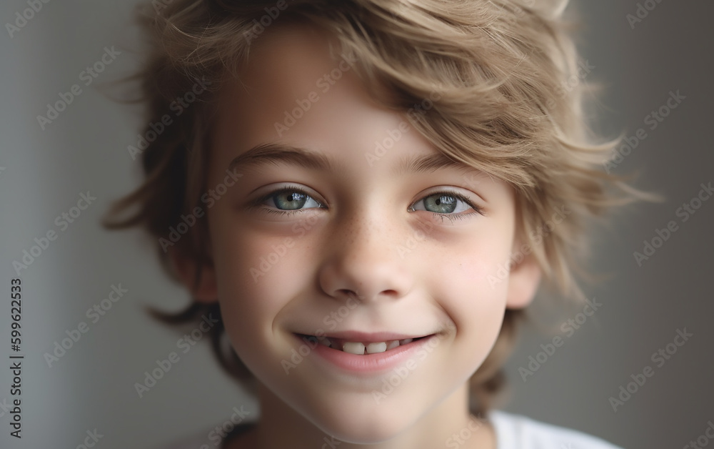 Portrait of a beautiful bright child. Generative AI Portrait of a beautiful bright child. Generative AI