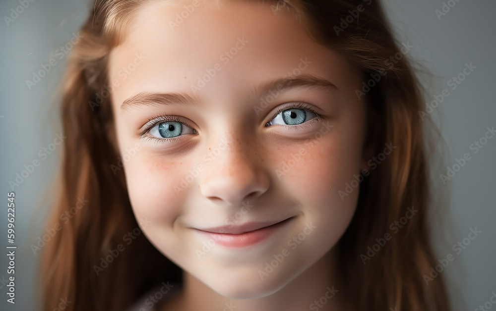 Portrait of a beautiful bright child. Generative AI Portrait of a beautiful bright child. Generative AI