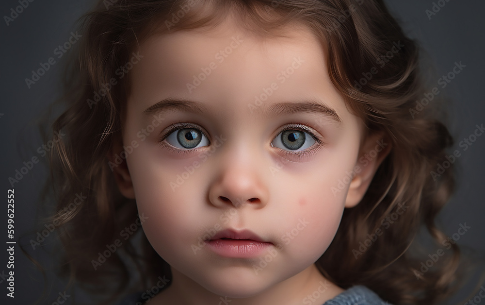 Portrait of a beautiful bright child. Generative AI Portrait of a beautiful bright child. Generative AI