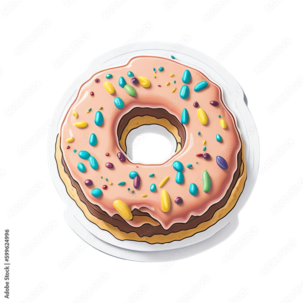 Doughnuts with different glazes Doughnuts with different glazes