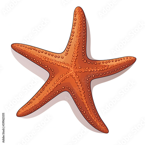 Starfish sea life vector generative AI