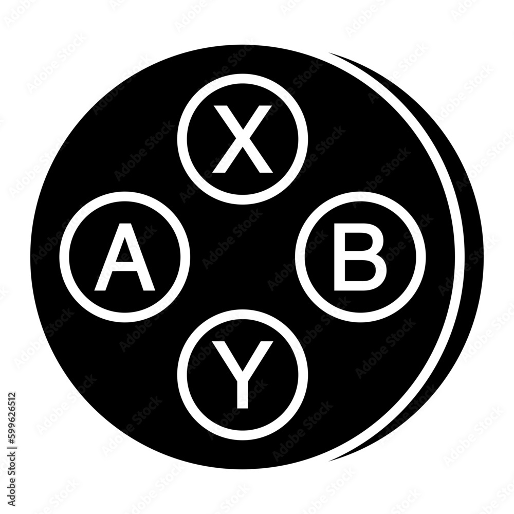 Editable design icon of control buttons Editable design icon of control buttons