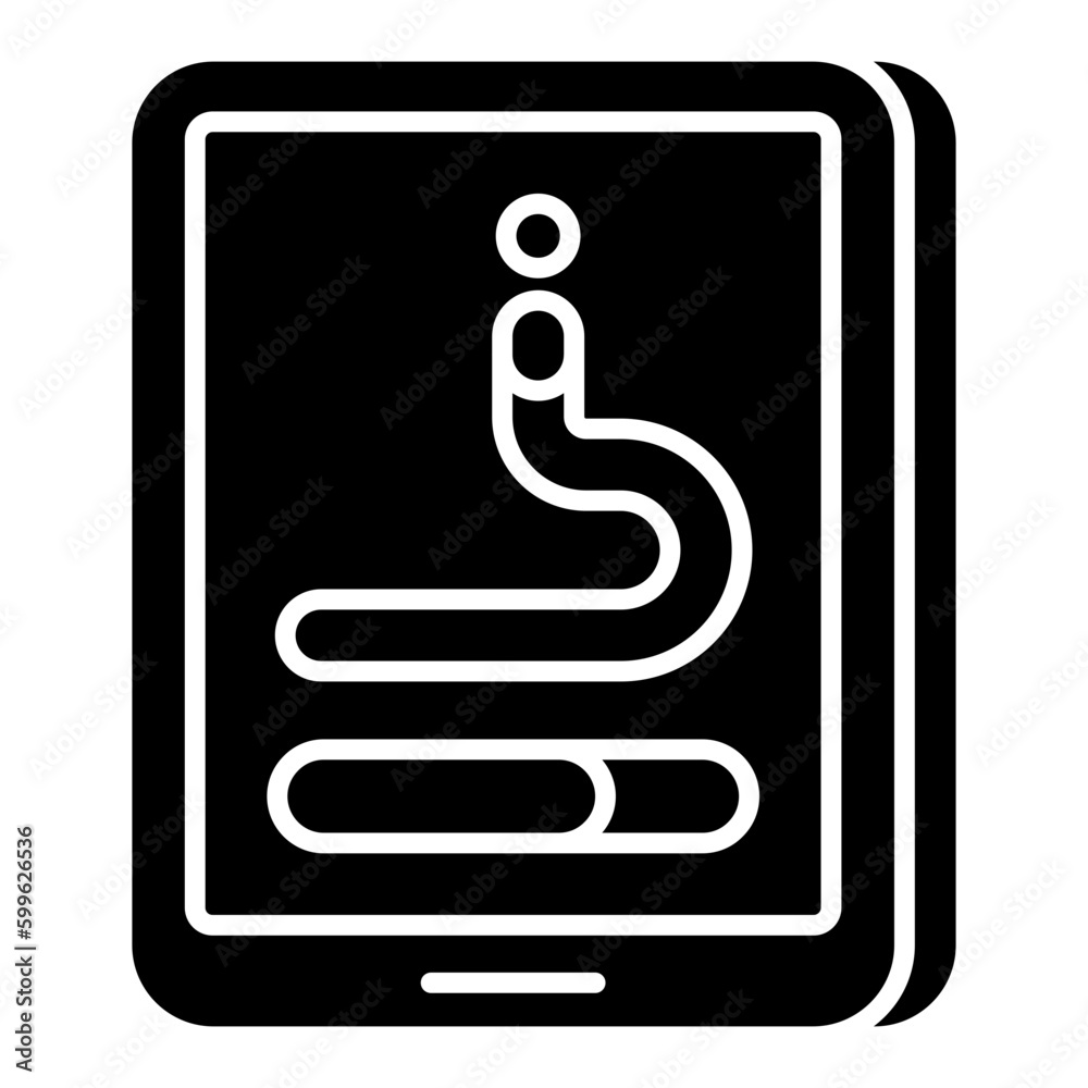 A solid design, icon of mobile snake game A solid design, icon of mobile snake game