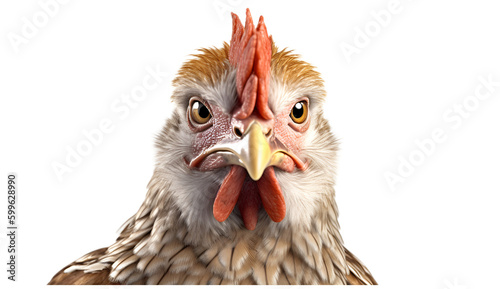 Hen isolated on transparent background. 3D render. © Isuru Pic