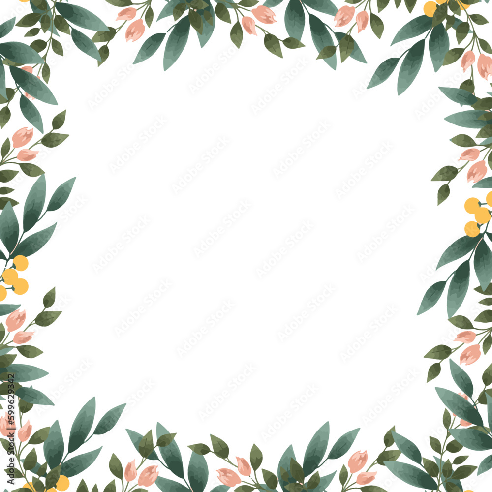 
Floral frame in vector style. Wild and bright flowers for background, texture, pattern, frame or borders. Floral frame of field and wild flowers. Beautiful lily in the background. Vector