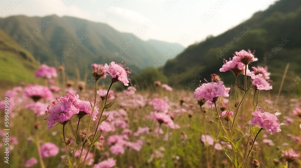 wild flowers fields on spring and summer season, with colorful wild flower and natural sunlight background scene. wild flowers fields on spring and summer season, with colorful wild flower and natural sunlight background scene.