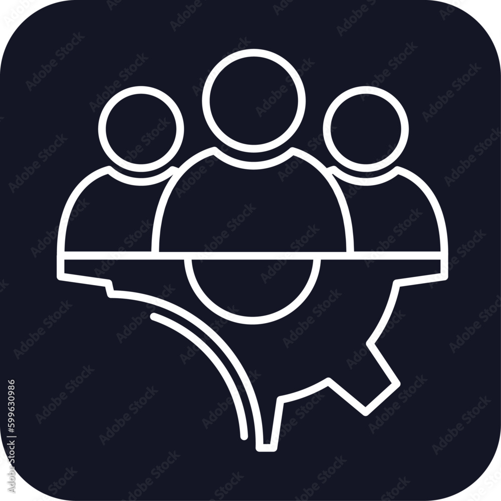 Staff teamwork icon with black filled line outline style. communication, businessman, social, sign, leader, organization, line. Vector Illustration Staff teamwork icon with black filled line outline style. communication, businessman, social, sign, leader, organization, line. Vector Illustration