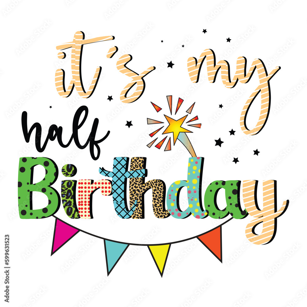 Fototapeta premium Birthday Sublimation Design