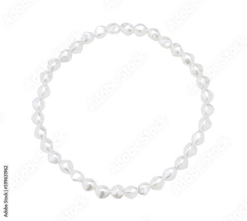 Fotografiet pearl necklace are summer fashion accessories transparent background