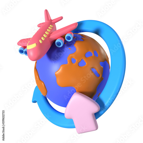World Delivery 3D Illustration Icon