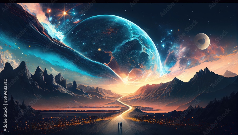 Cosmic Wonders: Exploring the Beauty and Mysteries of the Universe. This Picture can be used as a wallpaper, Desktop, Background. Generative AI Cosmic Wonders: Exploring the Beauty and Mysteries of the Universe. This Picture can be used as a wallpaper, Desktop, Background. Generative AI