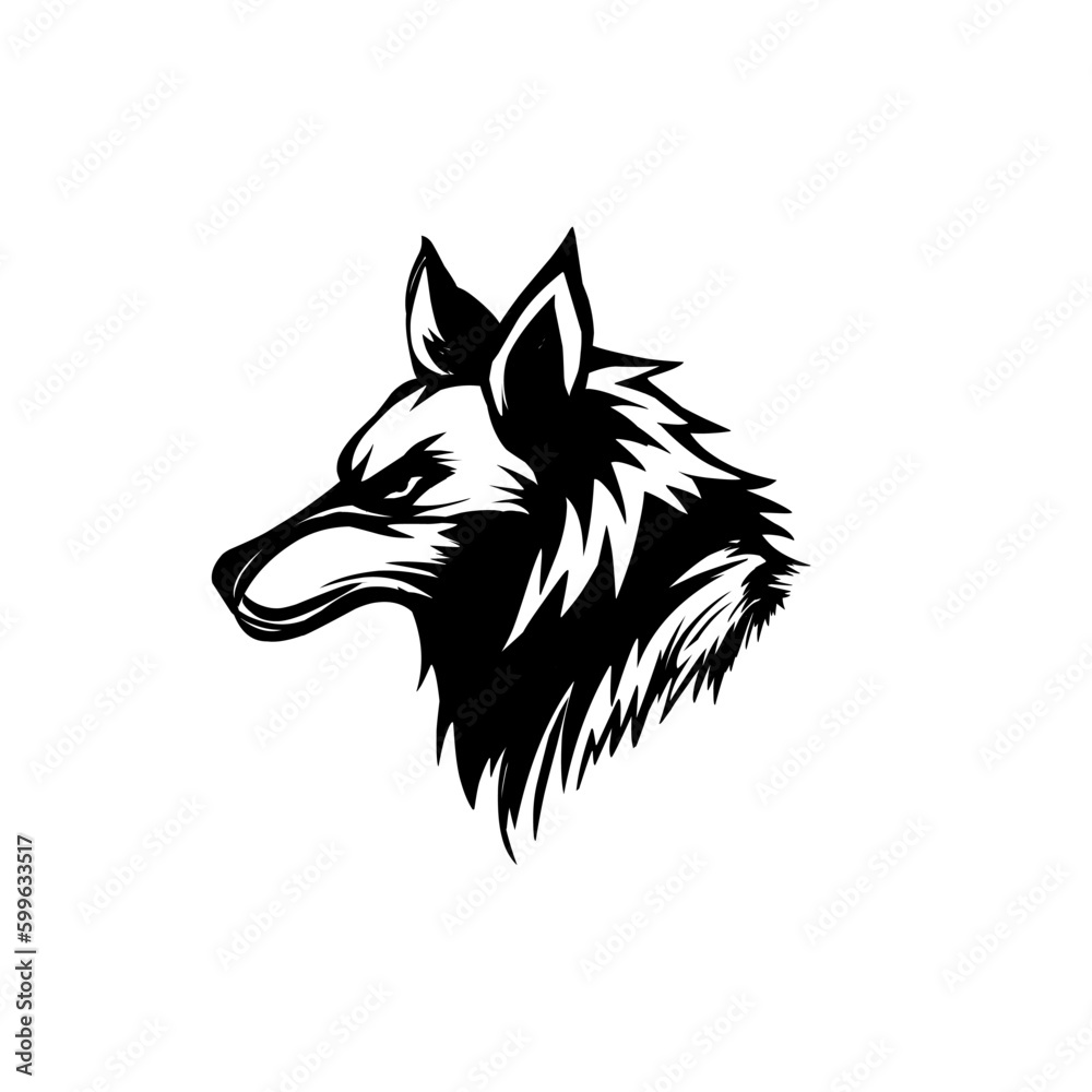 Fototapeta premium Wolf Vintage Logo Stock Vector