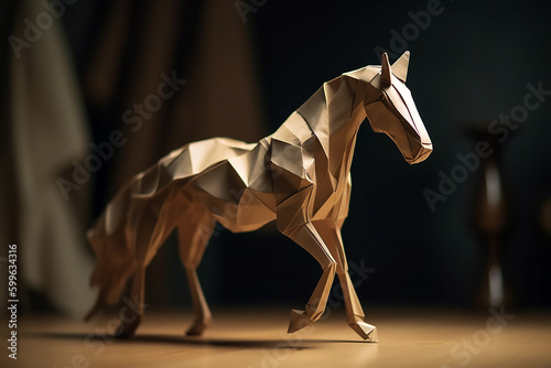 Pferd aus Origami KI