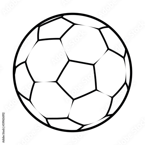 Soccer ball or football flat vector icon simple black style  illustration.