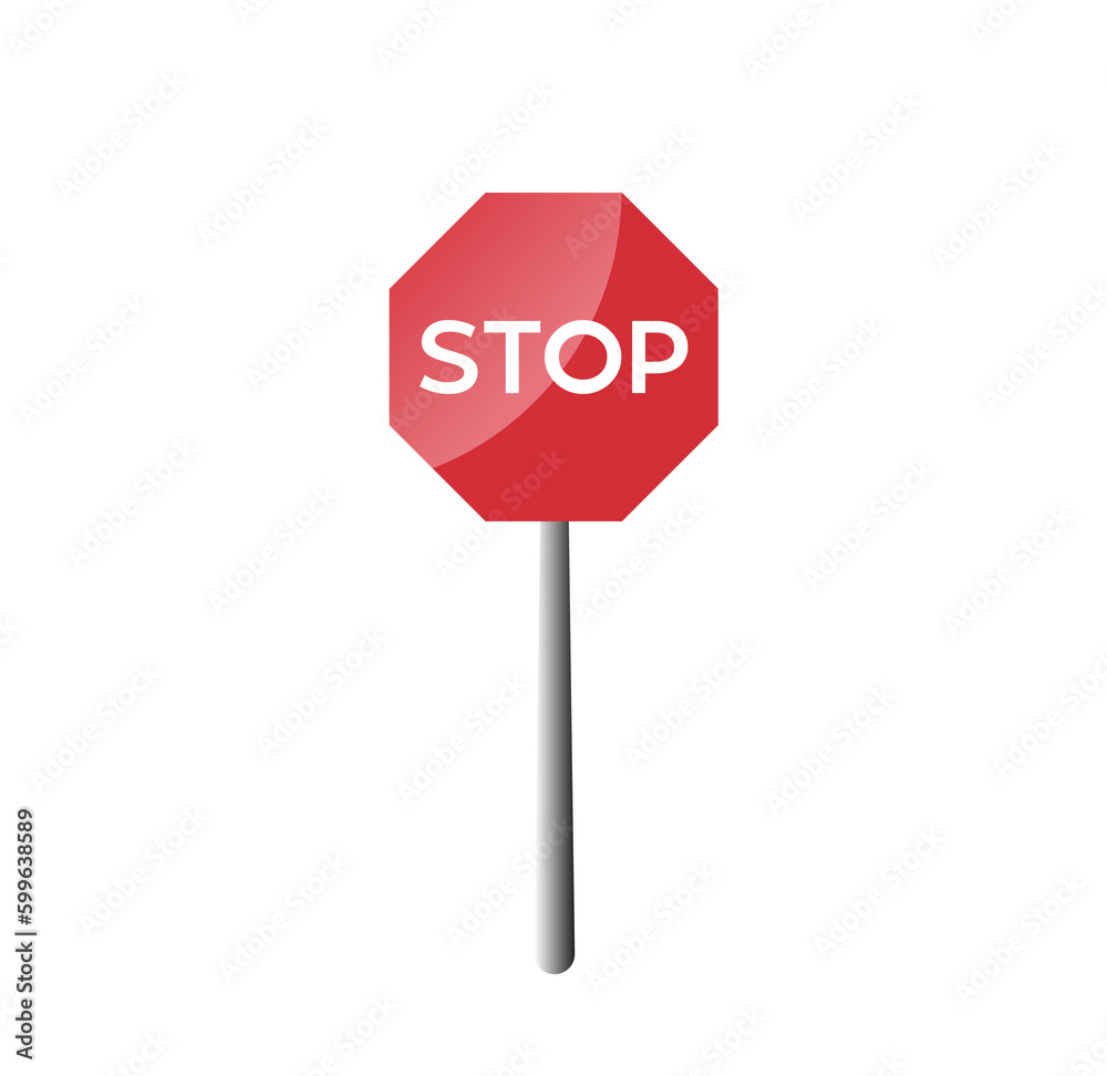 Road prohibition signs on transparent background Road prohibition signs on transparent background