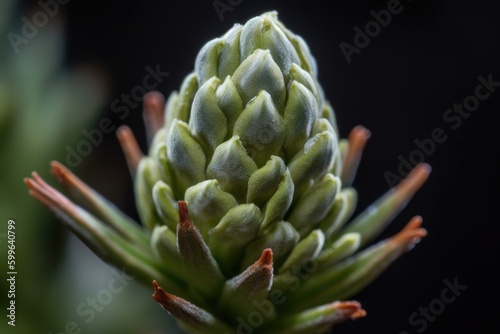 close-up of a bud  with intricate details visible  created with generative ai