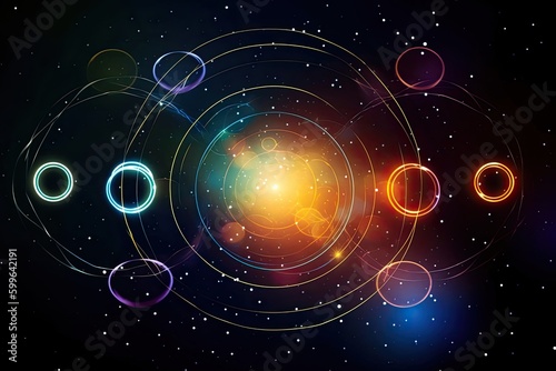 Wallpaper Mural Quantum Computing Backdrop With Copy Space Generative AI Torontodigital.ca