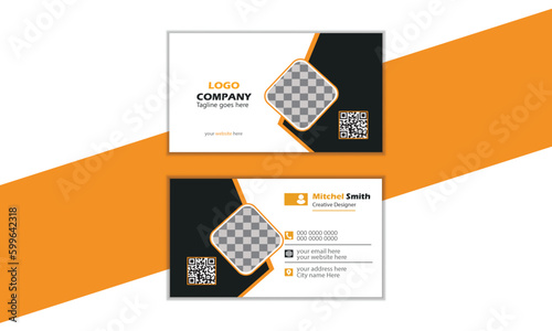 modern business card template and Creative design with black color