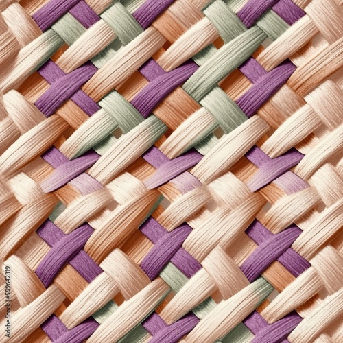 a close up view of a woven material pattern 