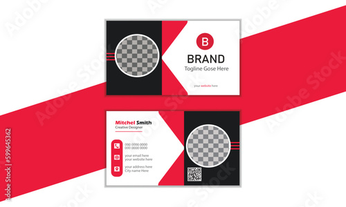 design template for business presentation with black and red colour