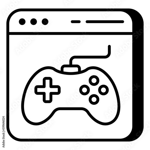 A creative design icon of gaming website