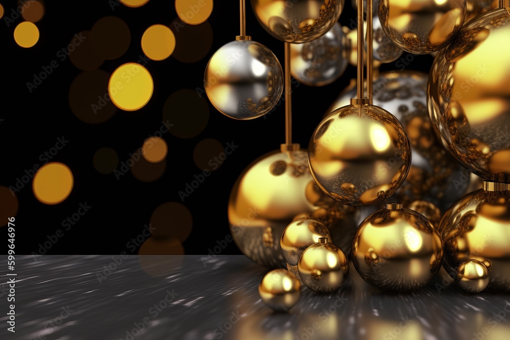 Merry Christmas background and Happy new year, Holiday greeting card, Generative AI Merry Christmas background and Happy new year, Holiday greeting card, Generative AI