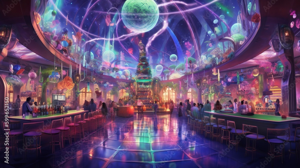 Fototapeta premium Sci-Fi room - Generative AI Landscape